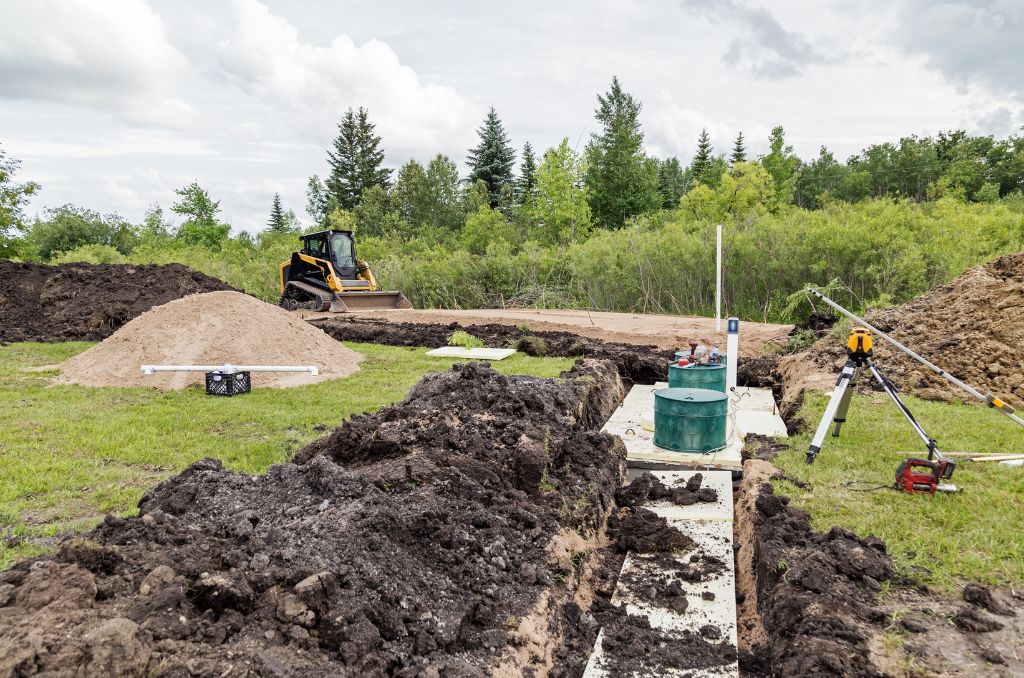 Septic system dug up and replaced