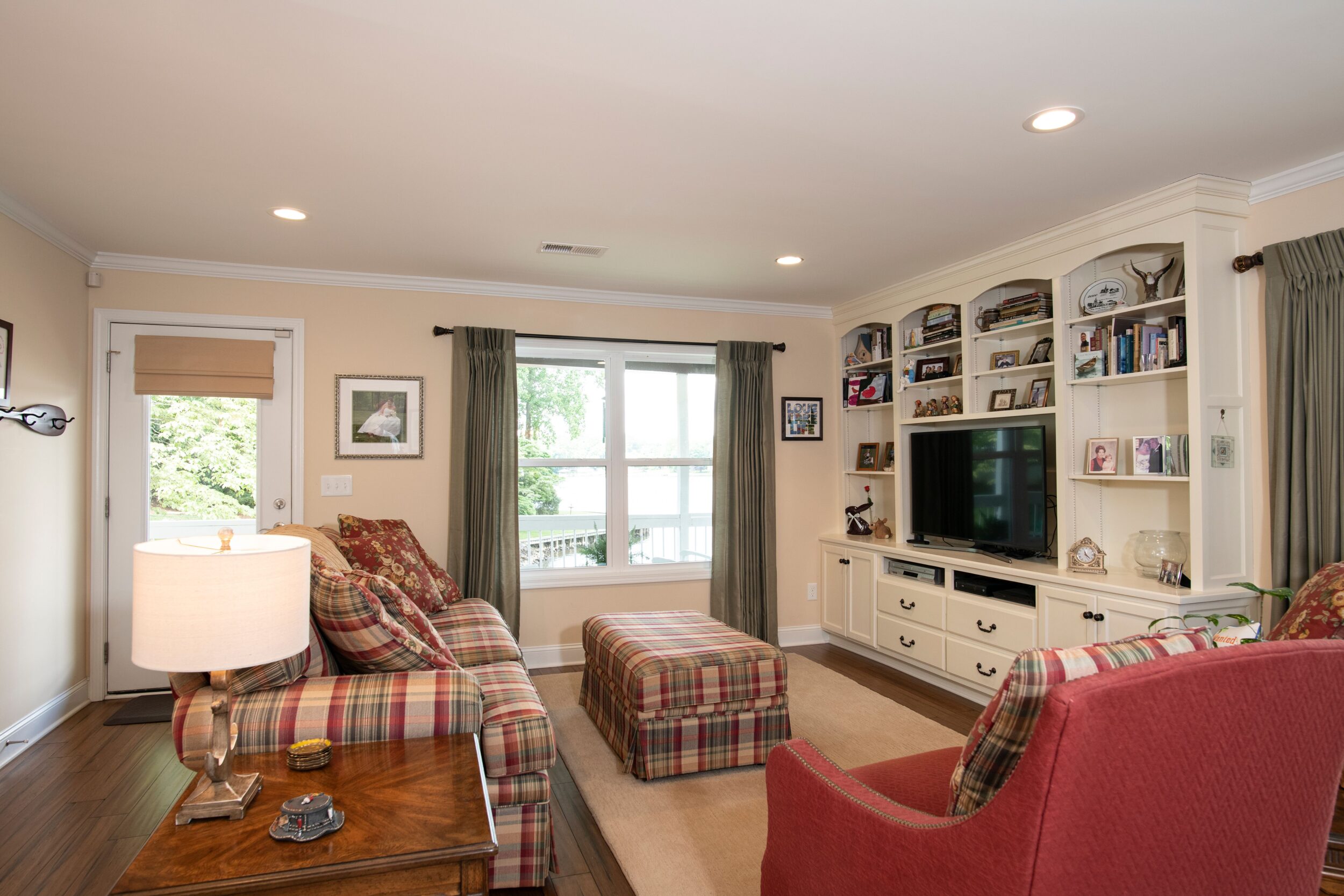After Boathouse Renovation Lake Home Living Room
