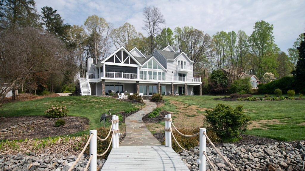 Backyard Landscape New England Lake Norman