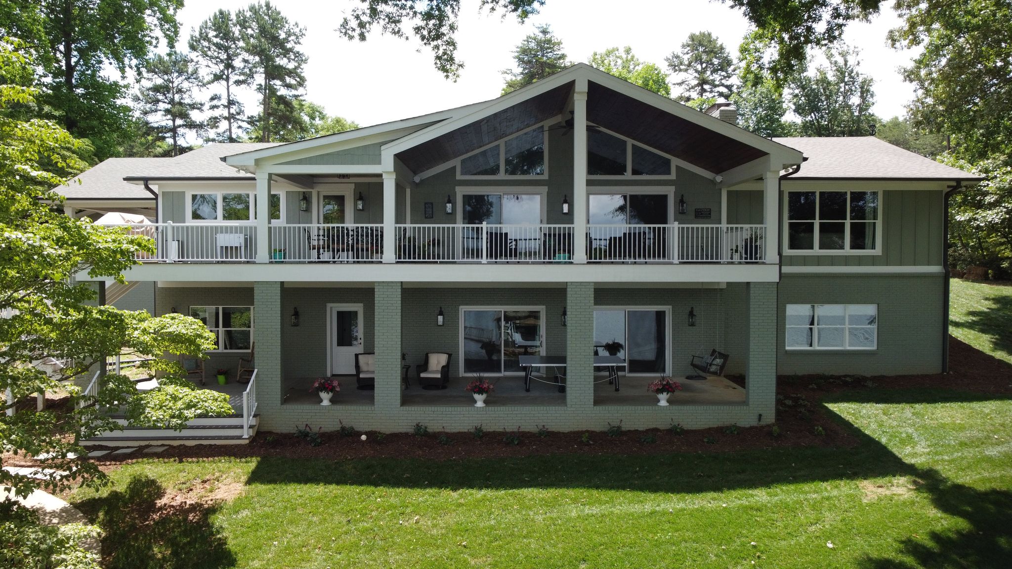 Before After Renovation Backyard Two Storey Covered Patio