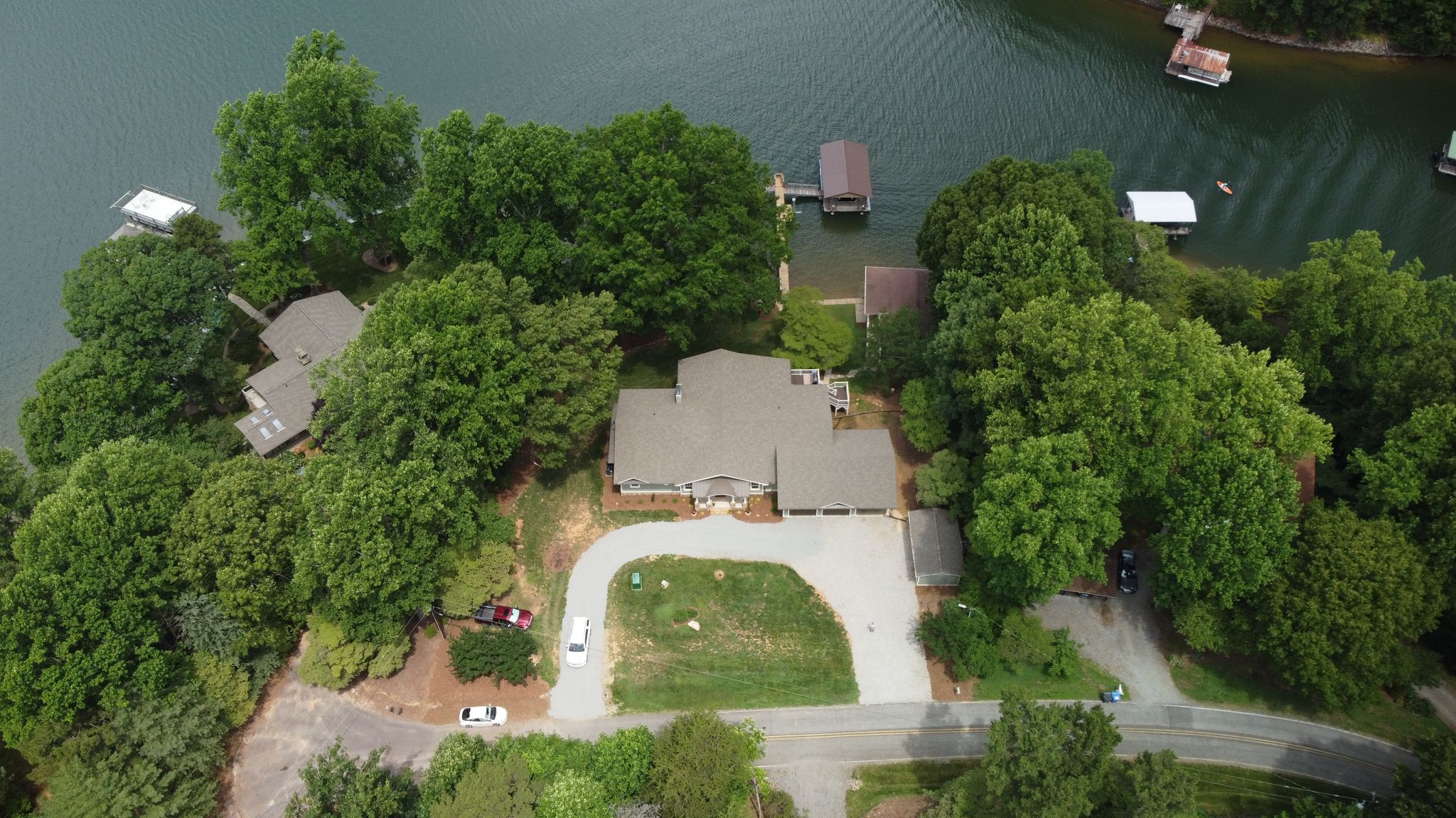 Before After Renovation Birdseye View Lakefront Custom House