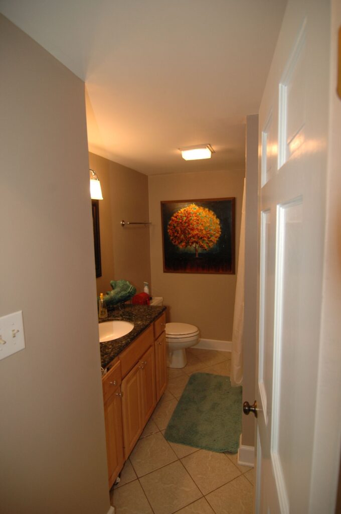 Before After Renovation Contemporary Hall Bathroom