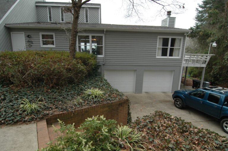 Before After Renovation Contemporary Three Level Home Entry Driveway Front Garden Landscape