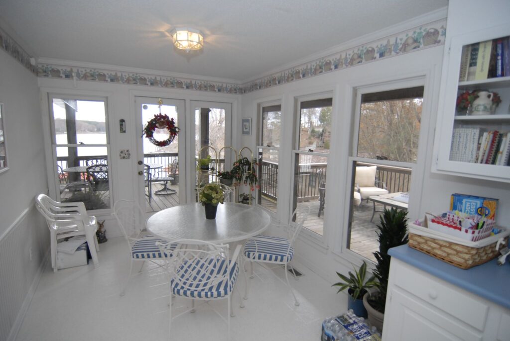 Before After Renovation Dining Sunroom Walkout Patio Lakeview