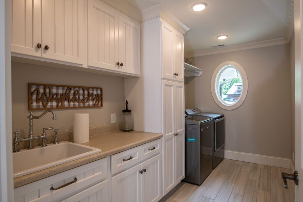 Before After Renovation Farmhouse Laundry Room
