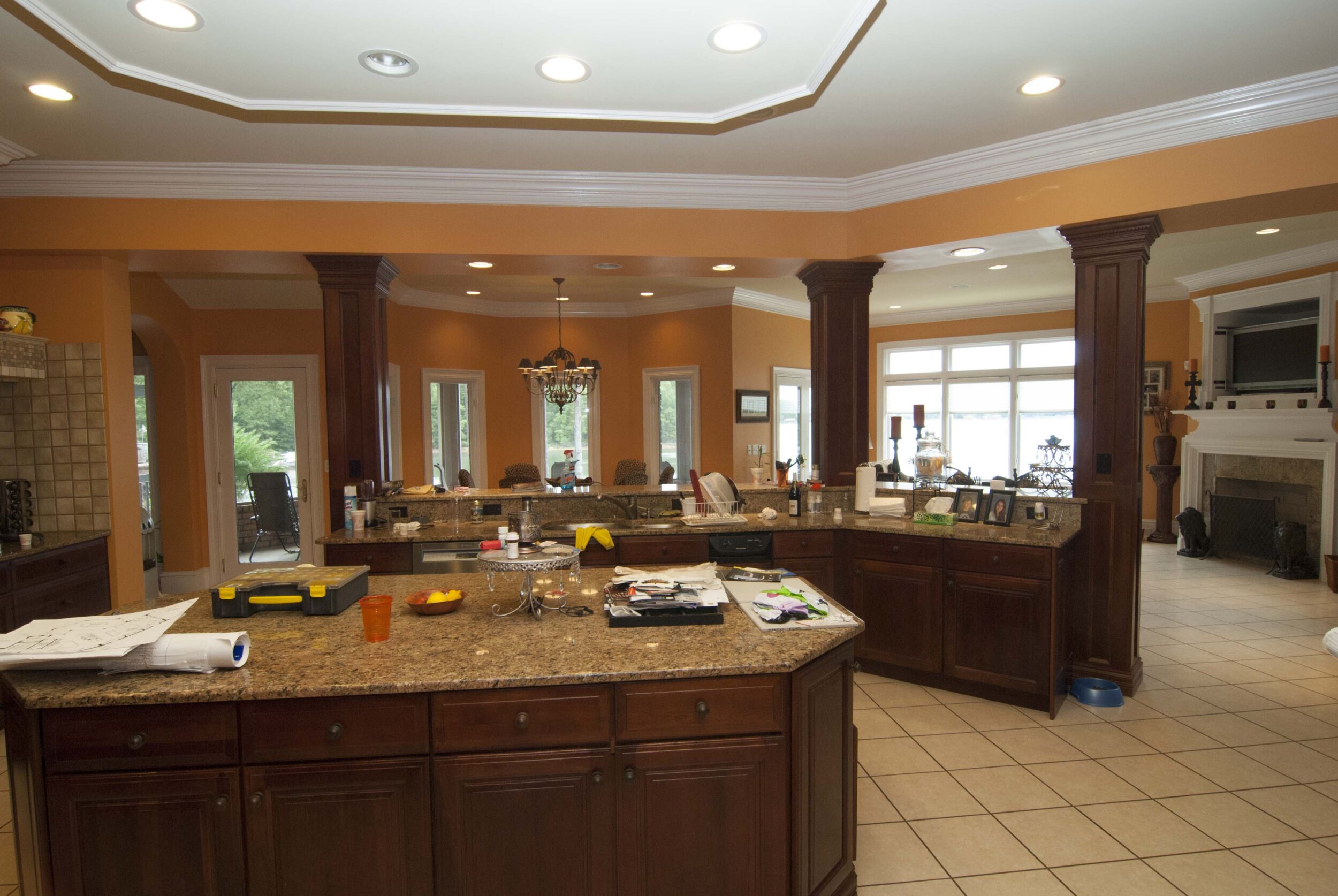 Before After Renovation Kitchen Entertainment Area