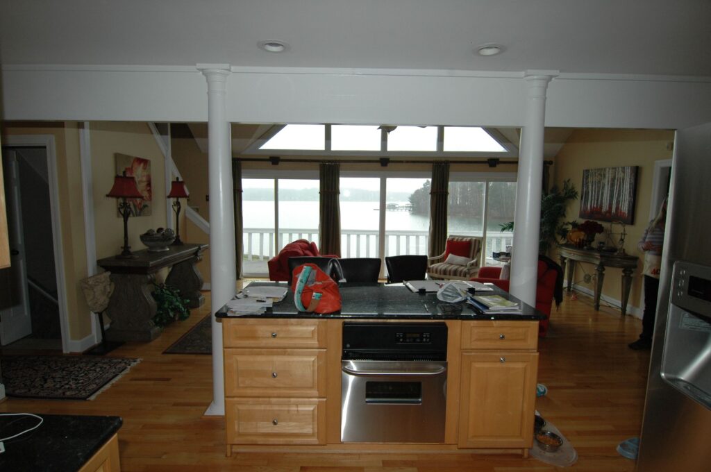 Before After Renovation Lakeview Great Room
