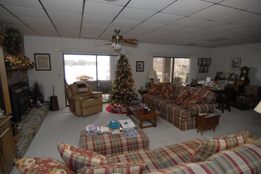 Before After Renovation Living Room Fireplace Lakeview