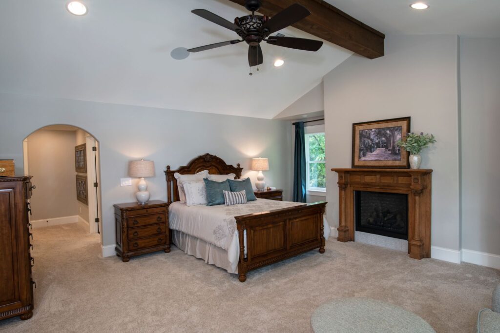 Before After Renovation Master Bedroom Fireplace