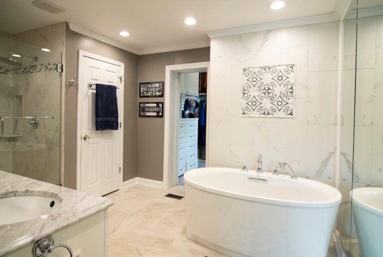 Full Bathroom Marble Counter