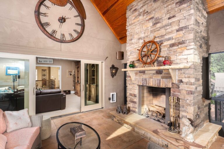 Stone Fireplace Patio