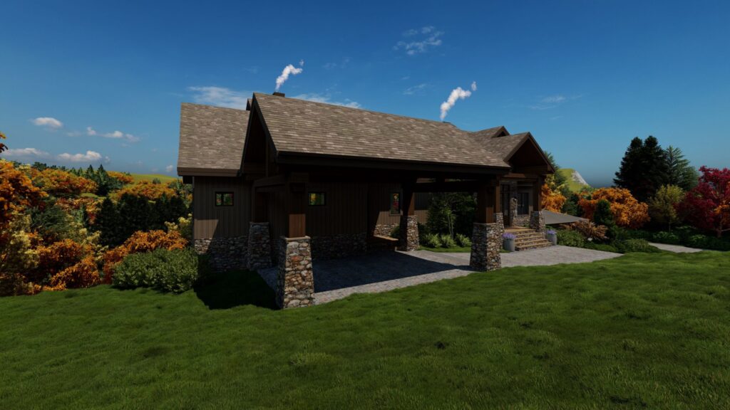 Stone And Timber Carport
