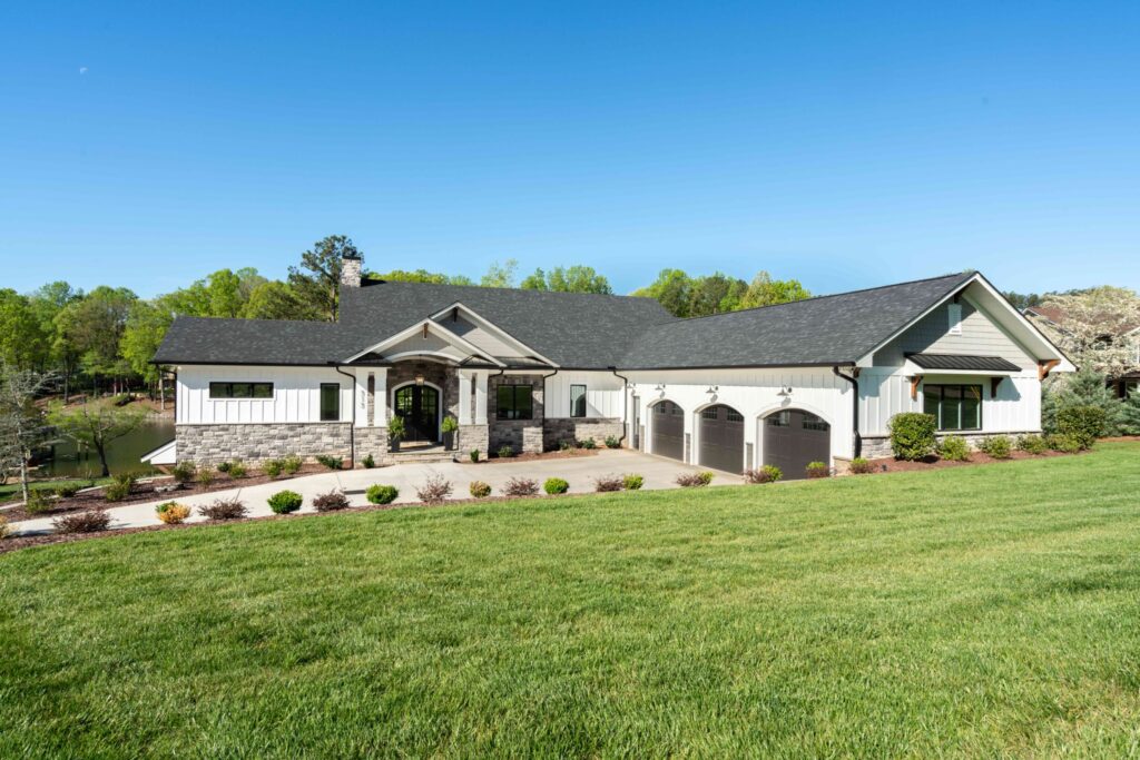 Custom Modern Farmhouse Front Exterior View