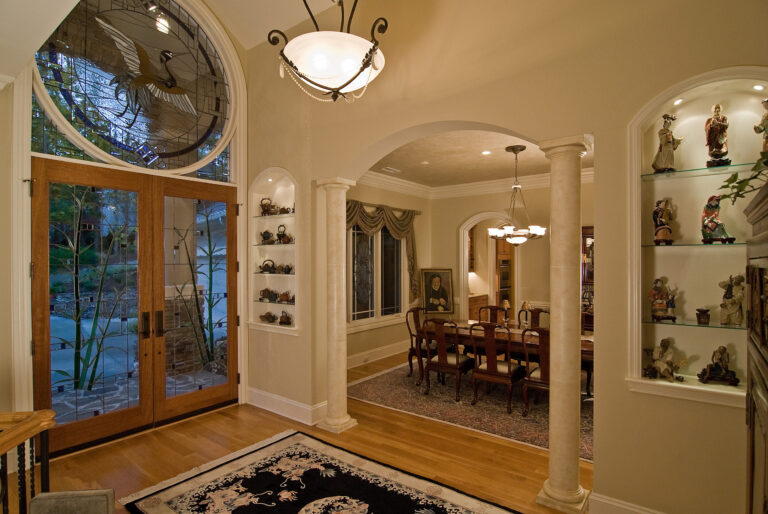 Custom Stained Glass Entry Built Ins