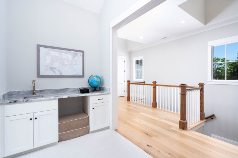 Custom Stairwell Landing With Wash Sink