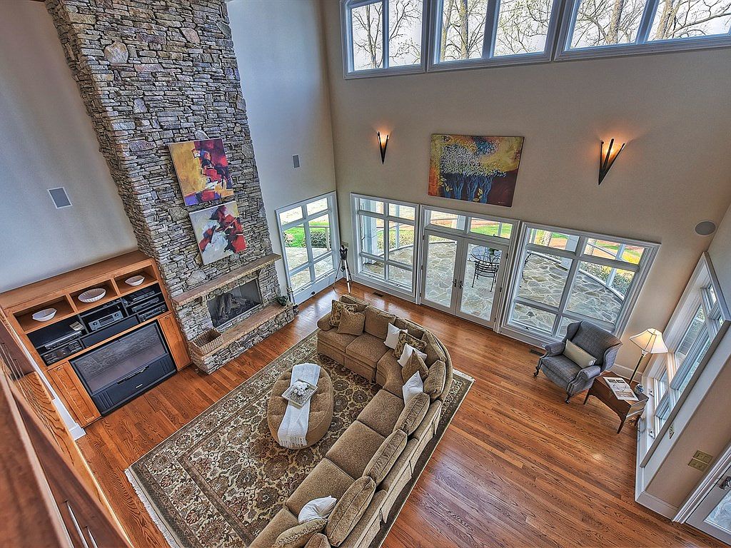 Lake House Stone Fireplace Ll