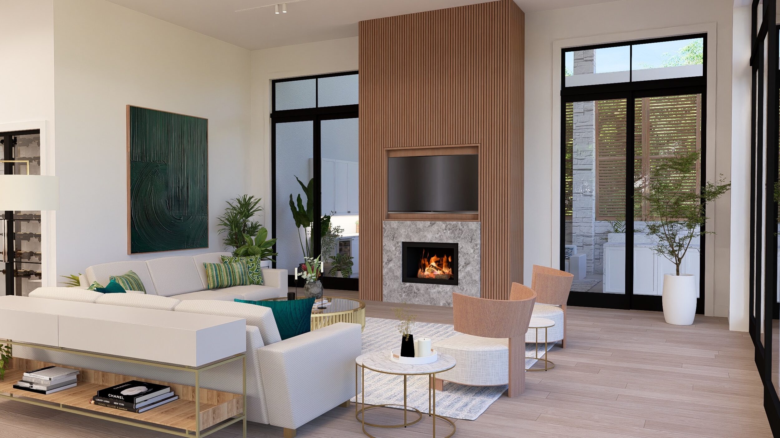 Luxury Mid Century Modern Great Room