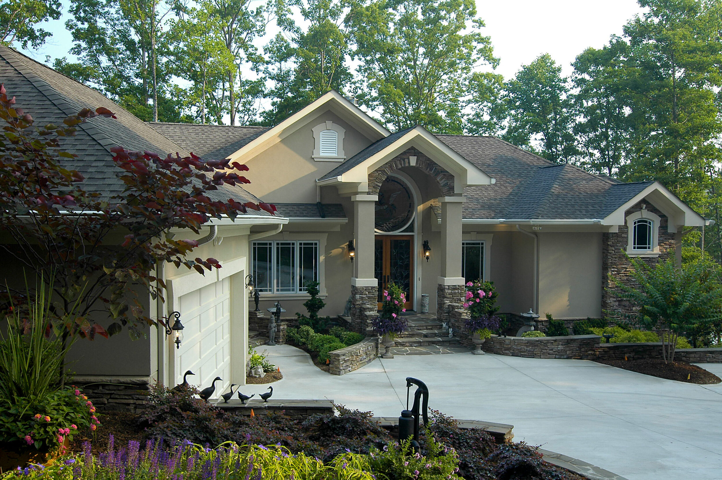 Mediterranean Custom Home Front Exterior