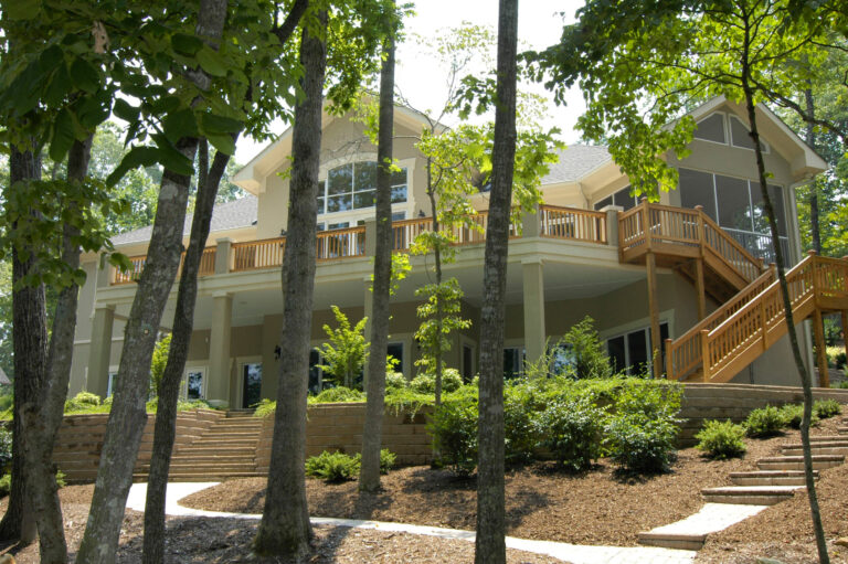Mediterranean Custom Home Landscape Hardscape