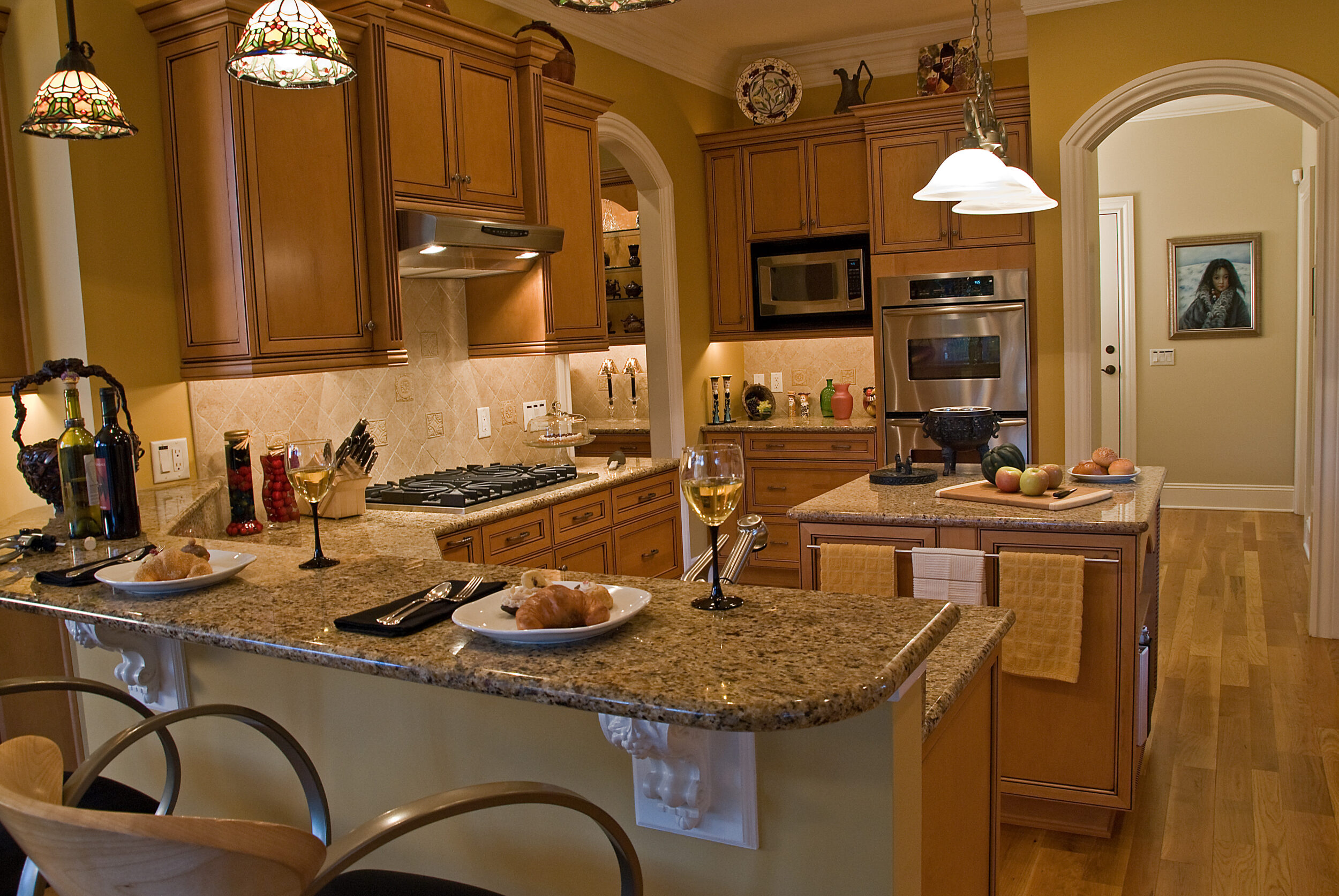 Mediterranean Kitchen Granite Counters