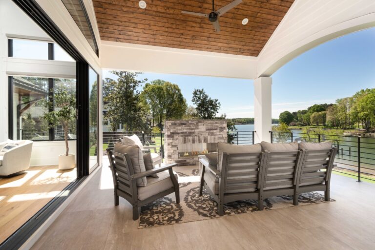 Modern Farmhouse Outdoor Lake View