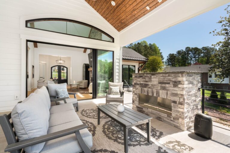 Modern Farmhouse Stone Fireplace 3