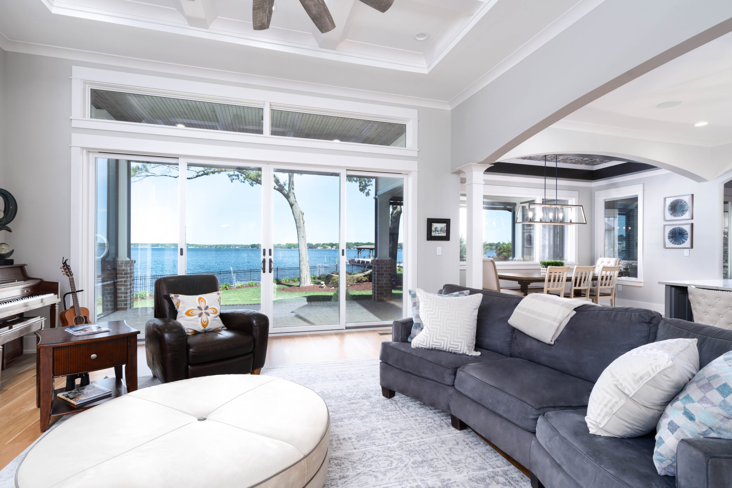 Modern Open Concept Living Spaces Lakefront