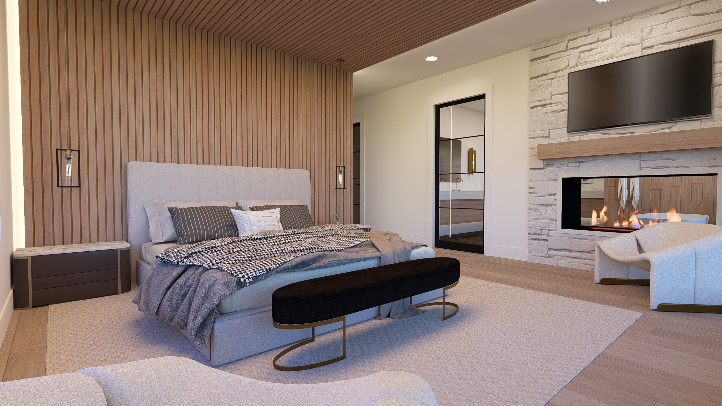 See Through Fireplace