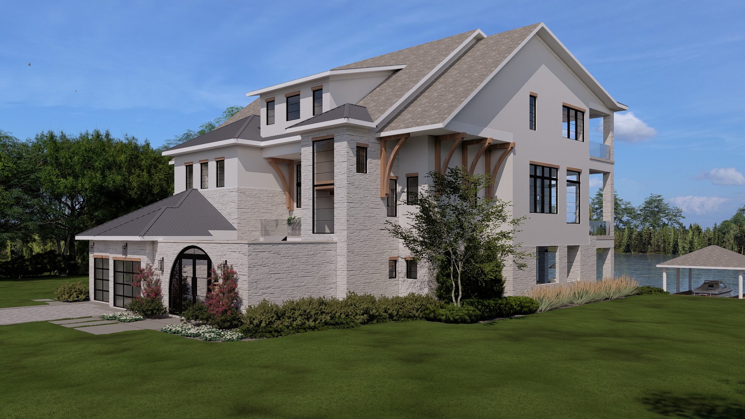 White Stone Exterior