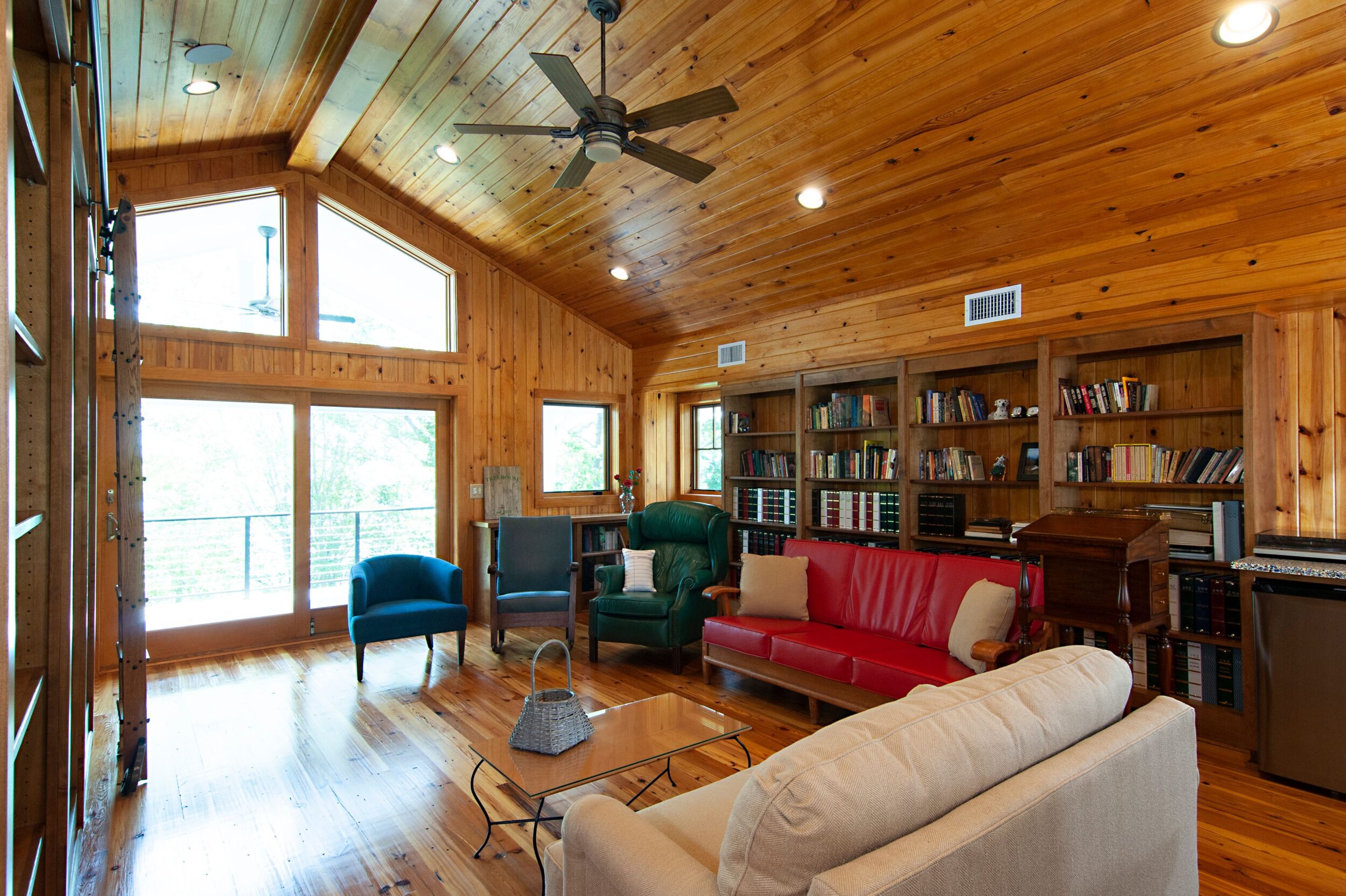 Wood Vaulted Ceiling Library