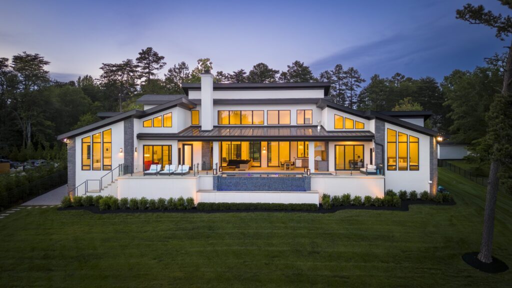 modern lake house