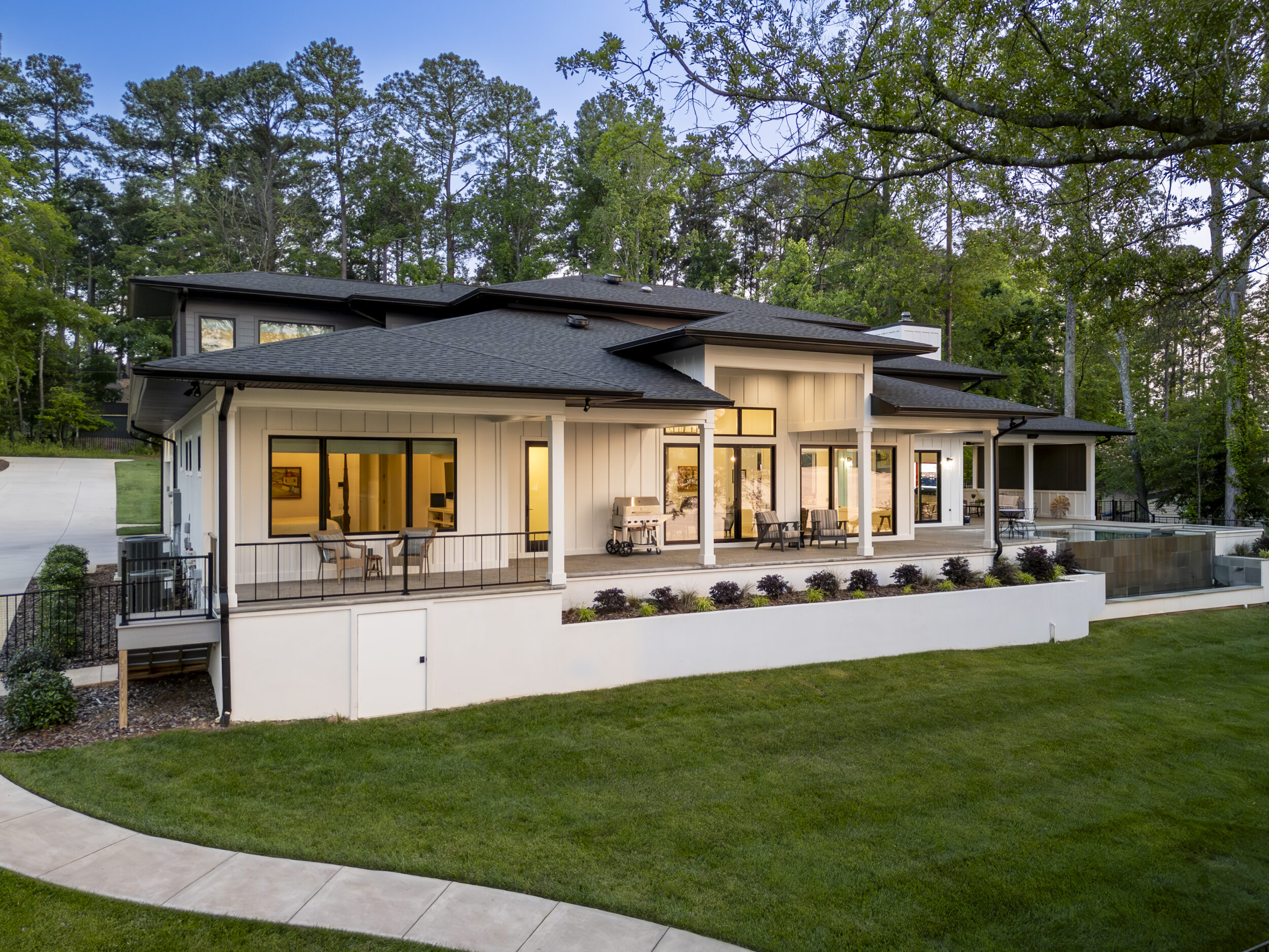 Lakeside covered porch