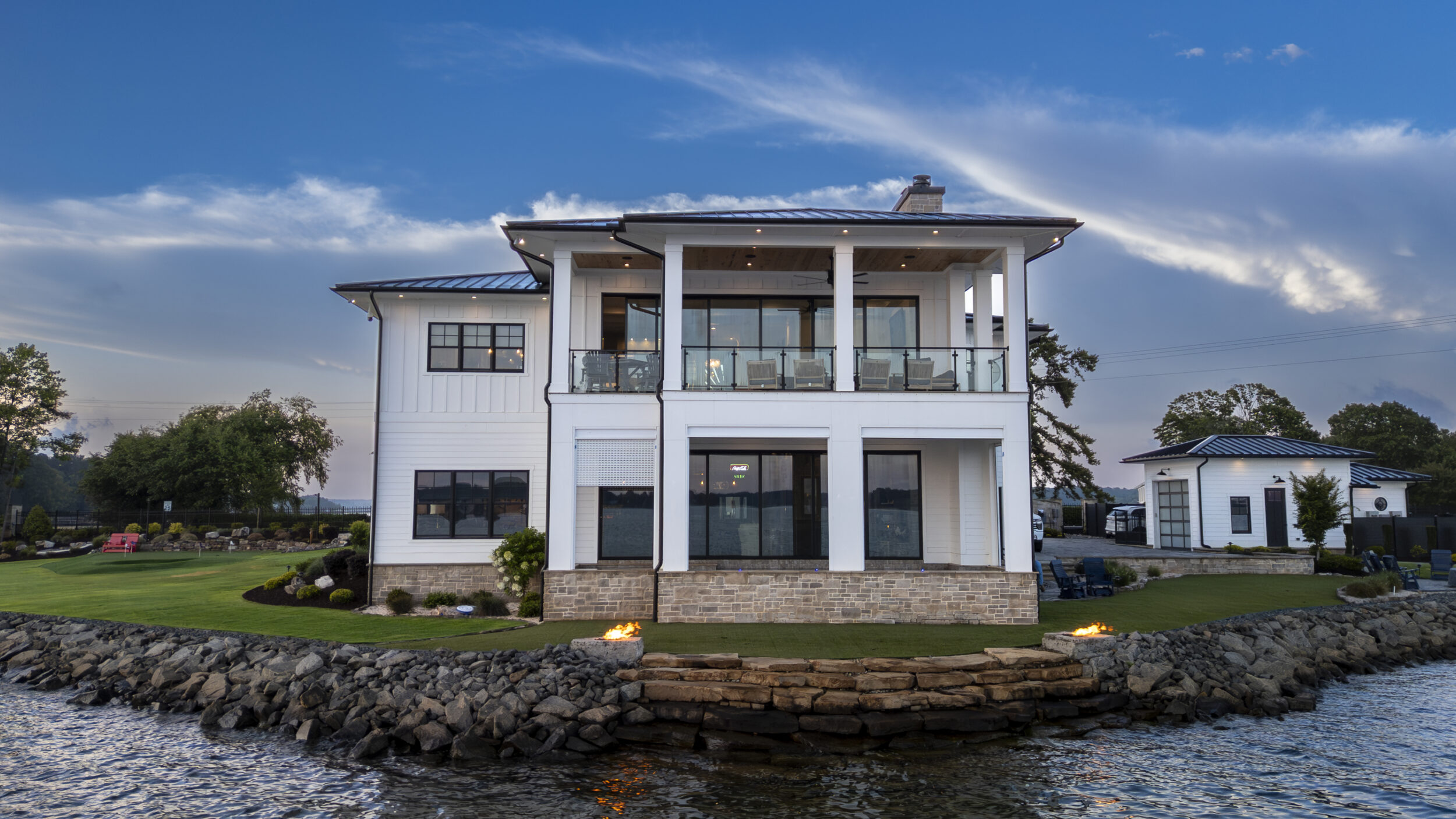 Luxury custom lake home