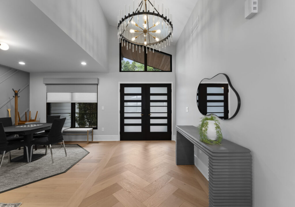 Foyer glass doors