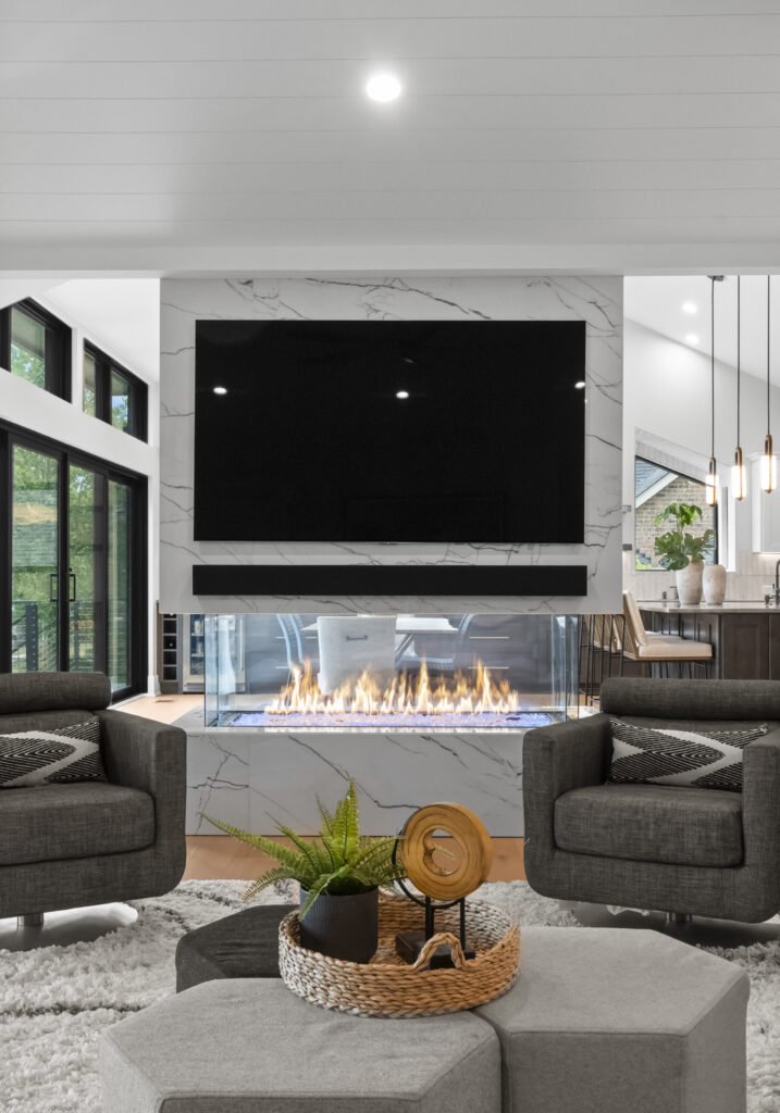 See-through fireplace