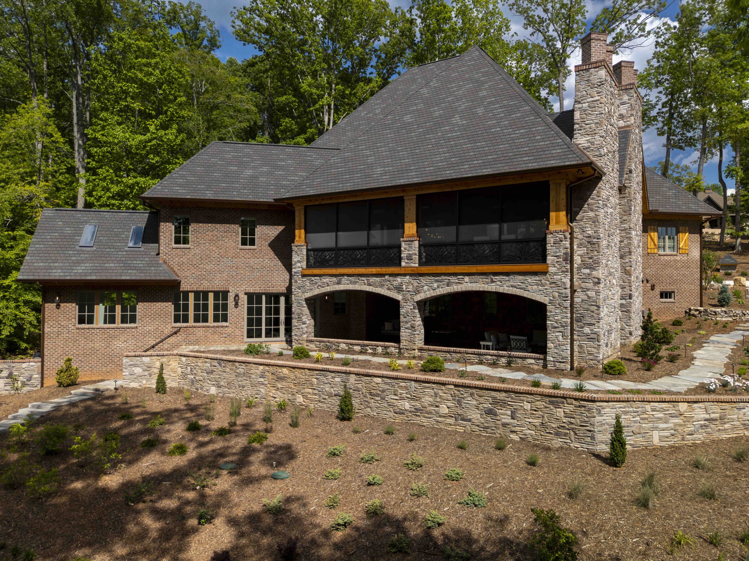 Stacked covered porches