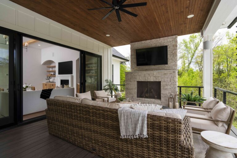 Covered Porch Glass Sliders