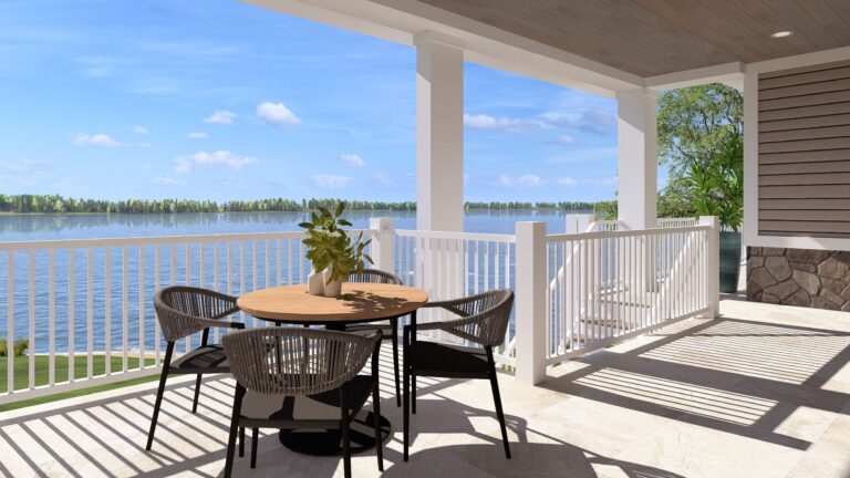 Covered Porch Lake Views