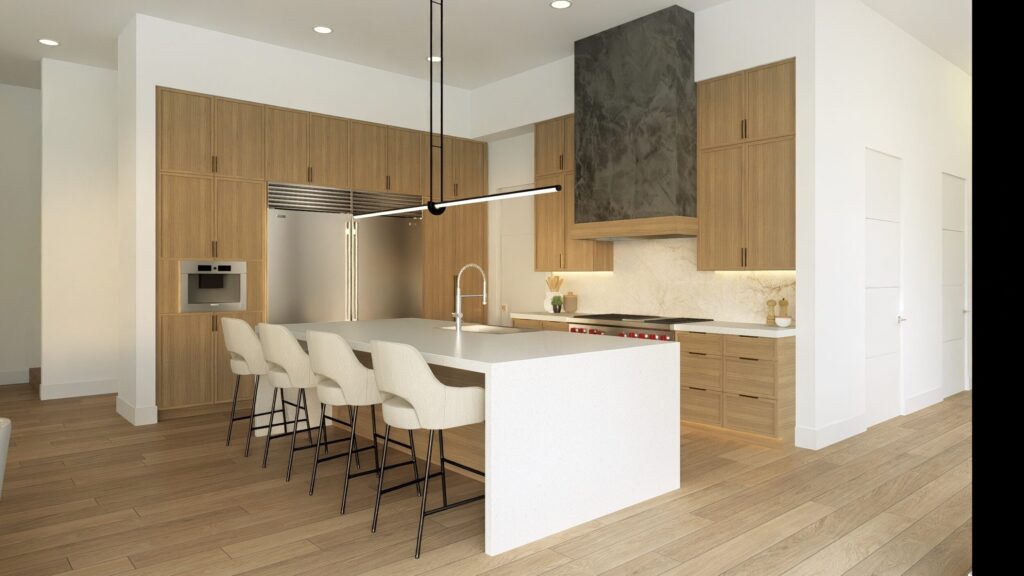 White Modern Kitchen Island