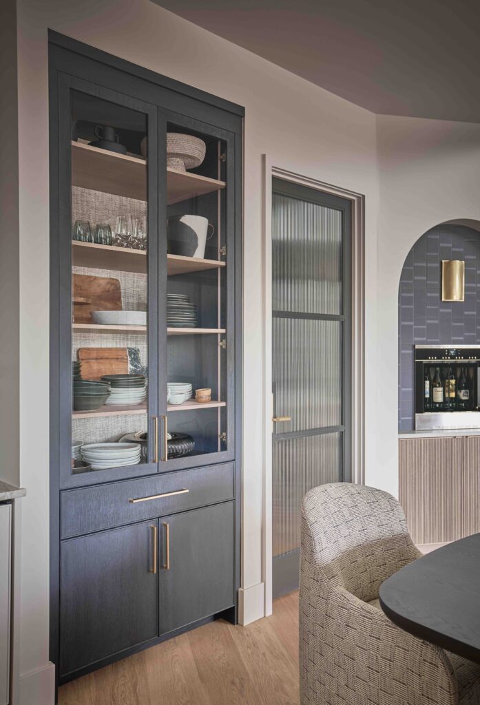 Glass Door Kitchen Built In