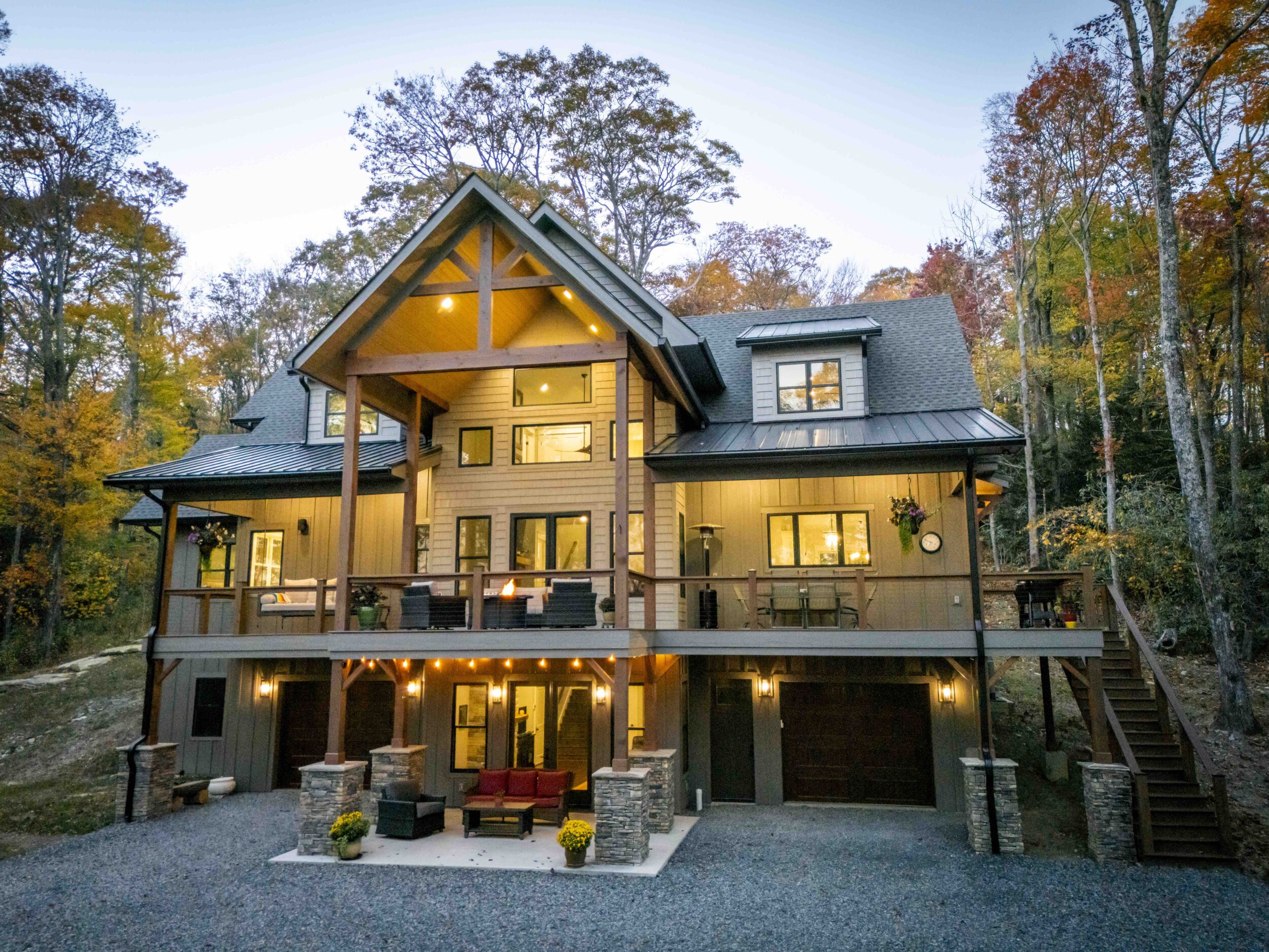 Mountain home outdoor living