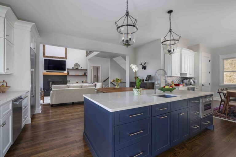 Blue Kitchen Island