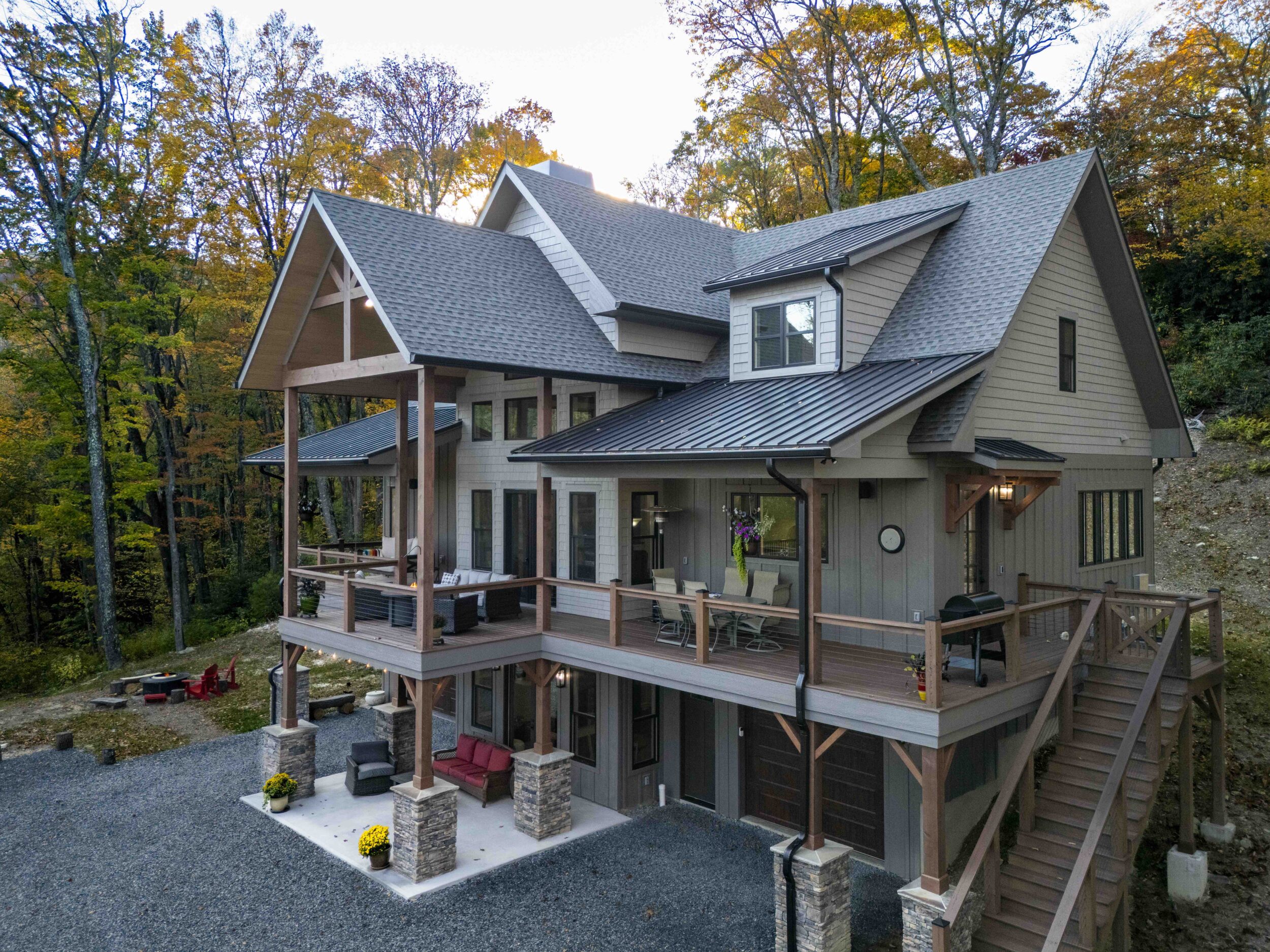 Two levels of outdoor living