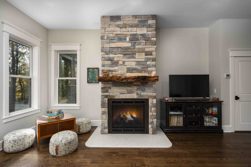 Stone Fireplace