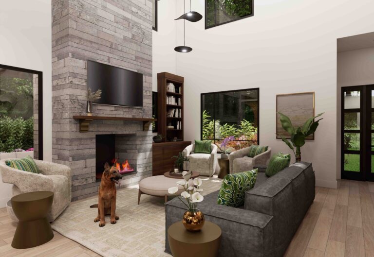 Stone Fireplace