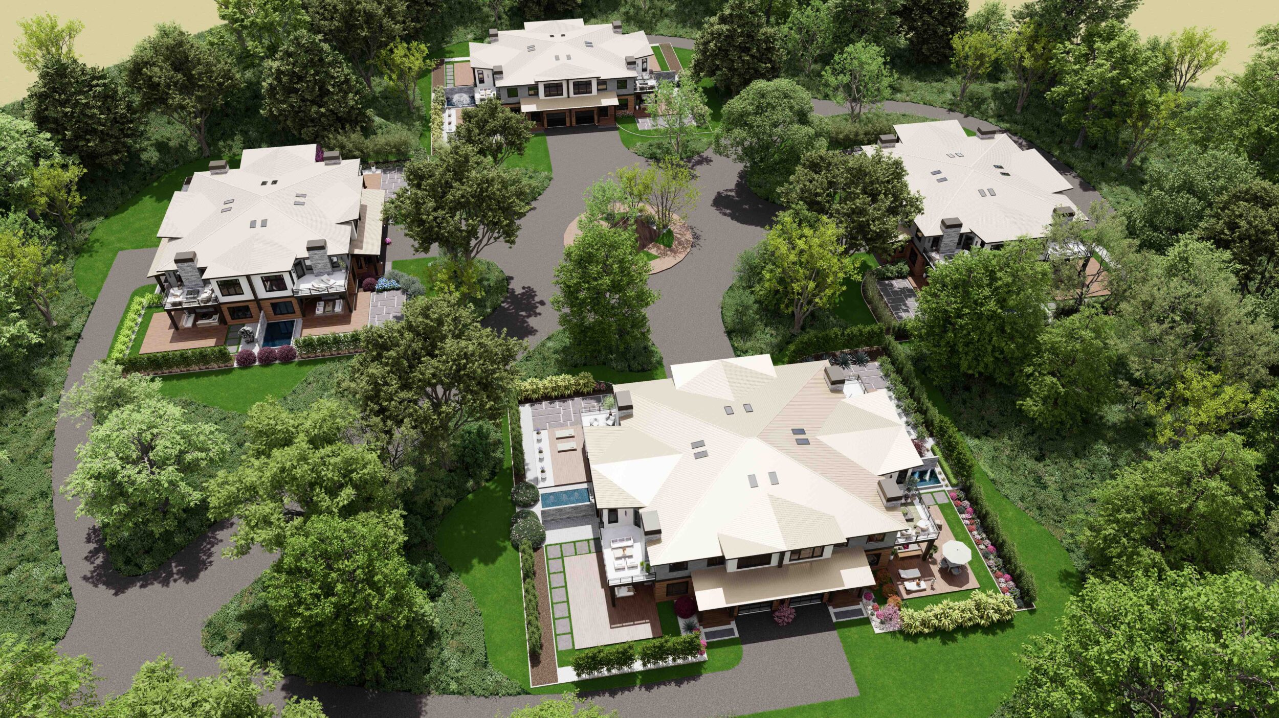 Wellness Community Aerial View