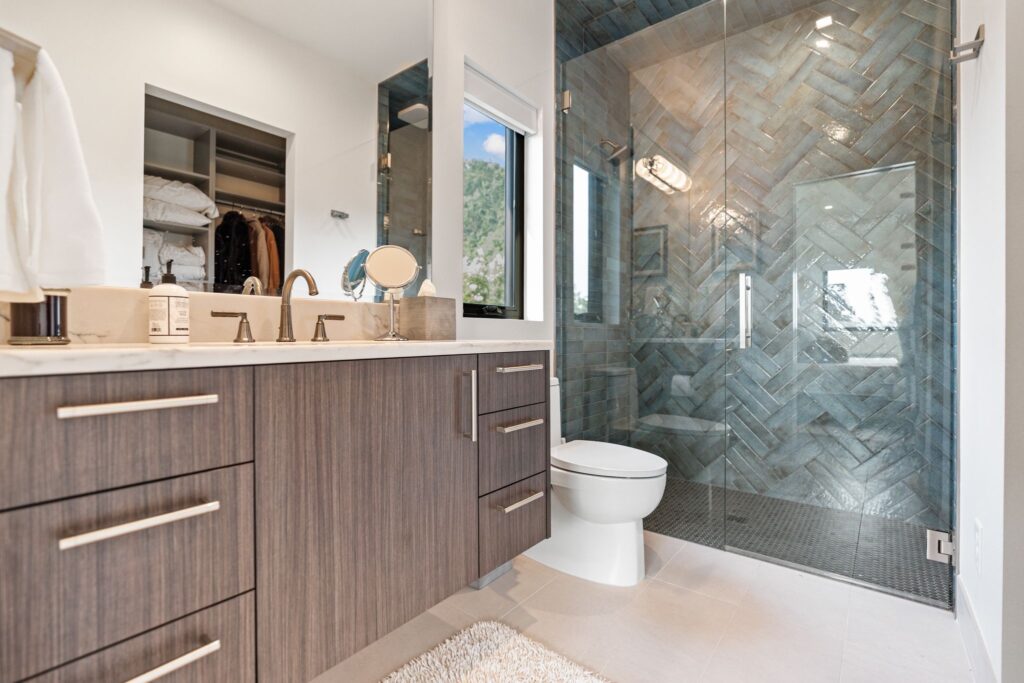 Blue Tile Shower