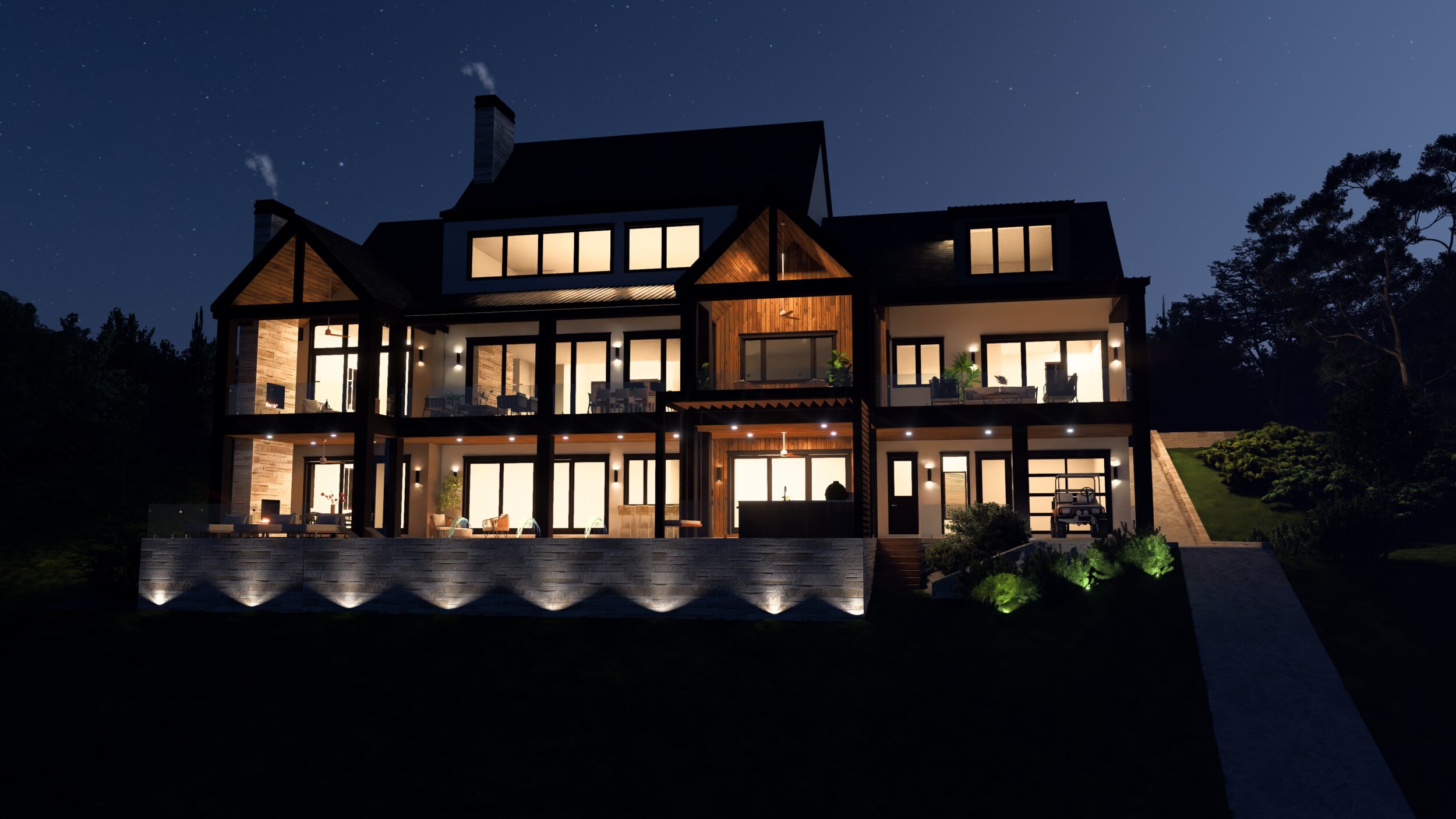Luxury Lake Home Twilight