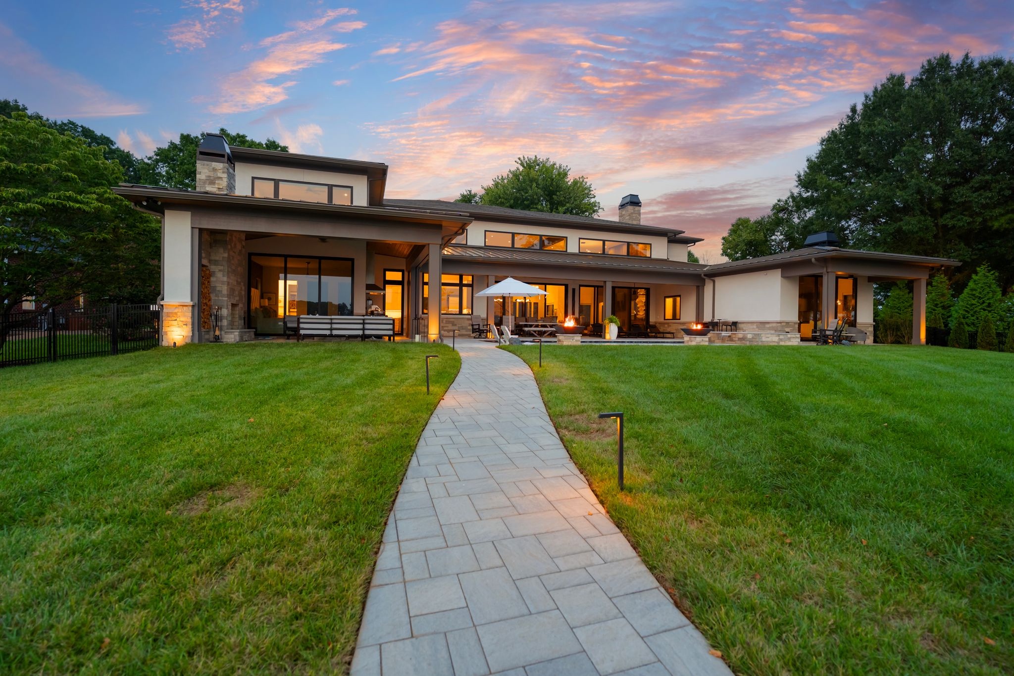 Luxury Lake Home Walkway