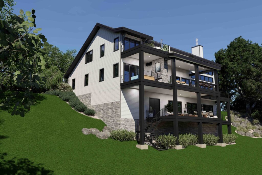 Multi Level Covered Porches
